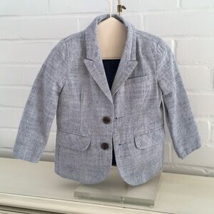 Toddler Boys Classic Chambray Blue And White Sportcoat Blazer Size 2T
